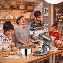 DYNA® Mixer met Mengkom - Keukenmachine - Handmixer - Antraciet - ‎43cm x 36cm x 27cm — thumbnail 4