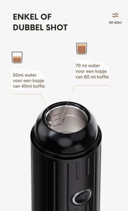 JOR Products® - Draagbare Espressomachine - Koffiebonen & Nespresso - Wit — thumbnail 4