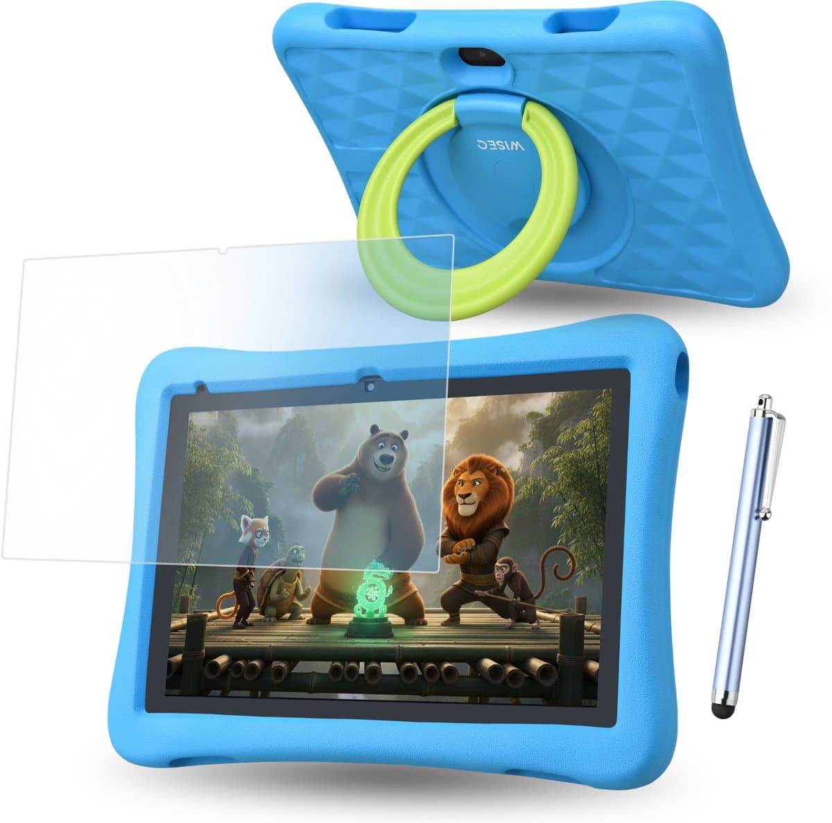 Tablet Kids Kindertablet vanaf 3 jaar - Tablet Kinderen 10 inch - Kindertablet - 6000mAh - Android 15 - Blauw - WiseQ - 2026 Model — afbeelding 1
