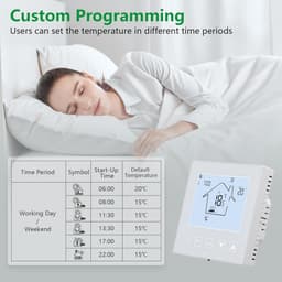 Slimme WiFi Thermostaat voor Elektrische Vloerverwarming - Weekprogramma & Spraakbesturing — thumbnail 3
