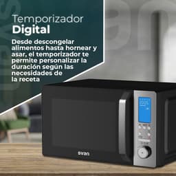 Magnetron met Grill en Heteluchtfunctie - 26 Liter - Zwart - 900W — thumbnail 4