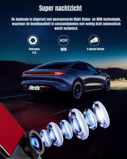 Aurixi® Dashcam Voor en Achter - Parkeermonitor - Dashcamera - Nachtzicht - Zwart - ‎4cm x 11cm x 5 cm; 100 g — thumbnail 2