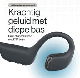 REBØNE® BEAM - Bone Conduction Headphone - Sport Oortjes Draadloos - 20 Uur Batterij - Air conduction - Open Ear Koptelefoon - Hardloop Hoofdtelefoon - Draadloze Bluetooth Koptelefoon - Sportoordopjes - IPX5 Waterdicht / Zwart — thumbnail 2