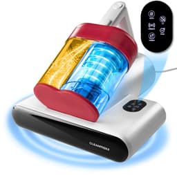 CLEANmaxx mijtzuiger voor matrassen met UV-C-licht, rotatie | Matrasreiniger met HEPA-filter, verwijdert 99,9% van alle mijten | Matraszuiger met ultrasoon geluid, warmte en trillingen — thumbnail 1