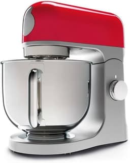 Nexvo® Mixer met Mengkom - Keukenmachine - Deegmixer - Inclusief Accessoires - RVS- Zilver/Rood - 39cm x 24cm x 36cm — thumbnail 2
