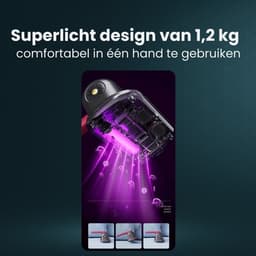 Purgato Huisstofmijt Stofzuiger - UV Lamp Kruimeldief - 8000 Pa zuigkracht Handstofzuiger voor Matras en Textiel - USB Oplader - Kruimelzuiger Rood — thumbnail 4