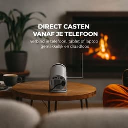 BMN® Premium Mini Beamer 2026 Editie - Smart Projector met 4K ondersteuning - Geschikt voor IOS en Android - WiFi 6 & Bluetooth 5.4 - Android 13.0 - Draagbaar - Inclusief Hdmi kabel - Thuisbioscoop - Grijs — thumbnail 3