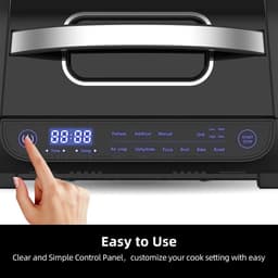 Sensova - 8-in-1 Airfryer Grill 8 Liter met Touchscreen - Elektrische Heteluchtfriteuse en Grill in Één voor Gezond en Rookvrij Koken - 360° Luchtcirculatie - Inclusief Grillrooster, Frituurmand en Kookpan - RVS Behuizing — thumbnail 4