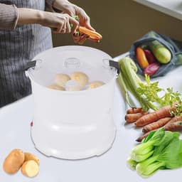 Elektrische Aardappelschilmachine - Automatische Dunschiller - Snel Groenten Schillen - 2-in-1 Functie - 1kg Capaciteit - Wit — thumbnail 4