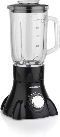 Keukenmachine - Mixer - Smoothies Maken - Glazen Kan - 1 Liter Capaciteit - Zwart — thumbnail 4