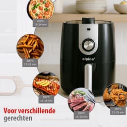 Airfryer 2L - Heteluchtfriteuse voor 2 tot 3 Personen met Timer en Aanpasbare Temperatuur - Gezond Frituren en Makkelijk schoon te maken — thumbnail 5
