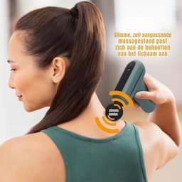 Aura® Massage Gun Professioneel – Massage Pistool - Massage Apparaat - Grijsgroen -13cm x 5cm x 15cm — thumbnail 5