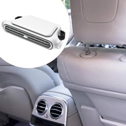 Nek Ventilator - Auto Hoofdsteun Ventilator - Autoventilator Achterbank - USB Type-C - 3 Snelheden - Bladloos - Met Klittenband Bevestiging - 18 x 9 x 3,7 cm - Wit — thumbnail 2