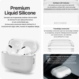 DECODED Siliconen AirPods Hoesje - Geschikt voor AirPods Pro 3 - Soft Touch Silicone - Ondersteund Draadloos Opladen - Valbescherming - Transparant — thumbnail 3