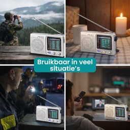 Twenty4seven® Draagbare Noodradio - Mini Radio voor Noodpakket - FM/AM op Batterijen - Voorbereid op Rampen & Noodgevallen — thumbnail 5