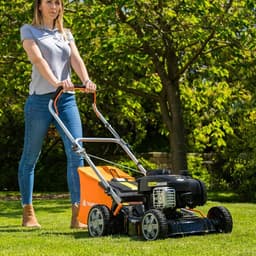 Benzine Grasmaaier Zelfrijdend 125cc 41cm Maaibreedte Stalen Frame — thumbnail 4