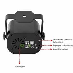 IMENGINE® Discolamp - DJ Laser Lichtshow – Party Lights - 60+ RGB Lichtpatronen – Geluidsreactief – LED & Strobe-effecten – Inclusief Afstandsbediening – Voor Feest, DJ, Podium & Dansvloer — thumbnail 4