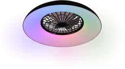REALITY SVAERHOLT - Ventilator - Zwart - incl. 1x SMD 34 W - Afstandsbediening - Geintegreerde dimmer - Traploos instelbare lichtkleur - RGBW-kleurenwisselaar - 5 snelheidsniveaus - Geheugenfunctie - Zomer- en wintermodus - Dynamisch licht — thumbnail 2
