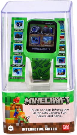 Accutime Minecraft Smartwatch Kinderen - Selfie Camera, Foto & Video - Groen — thumbnail 1
