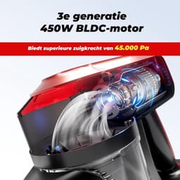 Draadloze Stofzuiger 45 kPa Zuigkracht – Steelstofzuiger & Handstofzuiger – 60 Min Accu – Lichtgewicht – Anti-Klit Borstel – Voor Dierenharen & Harde Vloeren — thumbnail 2