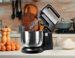 MIRA® Mixer met Mengkom - Keukenmachine - Deegmixer - Inclusief Deeghaak en Garde - Zwart - ‎32cm x 23cm x 23cm — thumbnail 5