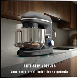 SAVI® Mixer met mengkom - Mixer - Mixer met mengkom keukenmachine - Zilver/ Zwart - 22cm x 35cm x 30cm — thumbnail 5