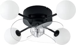 Glitzerlife - Plafond ventilator met verlichting Plafondlamp Ventilatorlamp - 4xG9 fitting - Stille plafondventilator DC motor 6 snelheden - afstandsbediening timerfunctie - modern design PC metaal - Ø50cm - wit — thumbnail 3