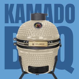 BluMill Kamado BBQ Egg - Kamado 13 Inch - Houtskoolbarbecues - Beige - Ø 27 cm - Houtskoolbarbecue Met Thermometer — thumbnail 3