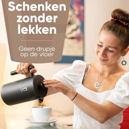 Leonomics French Press Cafetière - Voor 0.7L Koffie - Dubbelwanding RVS Koffiemaker — thumbnail 5