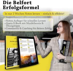 Piano Oplegger - Keyboard Noten Gids - Toetsenbelettering Zonder Stickers - Siliconen Toetsenbord voor 61 & 88 Toetsen - Verwijderbaar & Herbruikbaar - Voor Beginners - Piano Accessoires - Inclusief E-book - Zwart/Wit — thumbnail 5