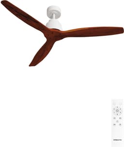 CREATE - Plafondventilator 40W silent Ø132 cm - Met Afstandsbediening - 6 Snelheden - Timer - Zomer/Winter functie - Wit - WIND STYLANCE — thumbnail 1
