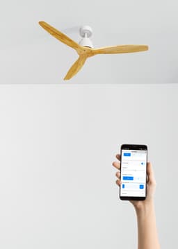 CREATE - Plafondventilator 40W silent Ø132 cm - Met Wifi - Met Afstandsbediening - 6 Snelheden - Timer - Zomer/Winter functie - Wit - WIND STYLANCE — thumbnail 4