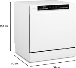 Labirent LMV8-7PZW1 - Mini Vaatwasser - 8 Couverts - 7 Programma’s - Modern - Kleine Vrijstaande Afwasmachine - Wit — thumbnail 3