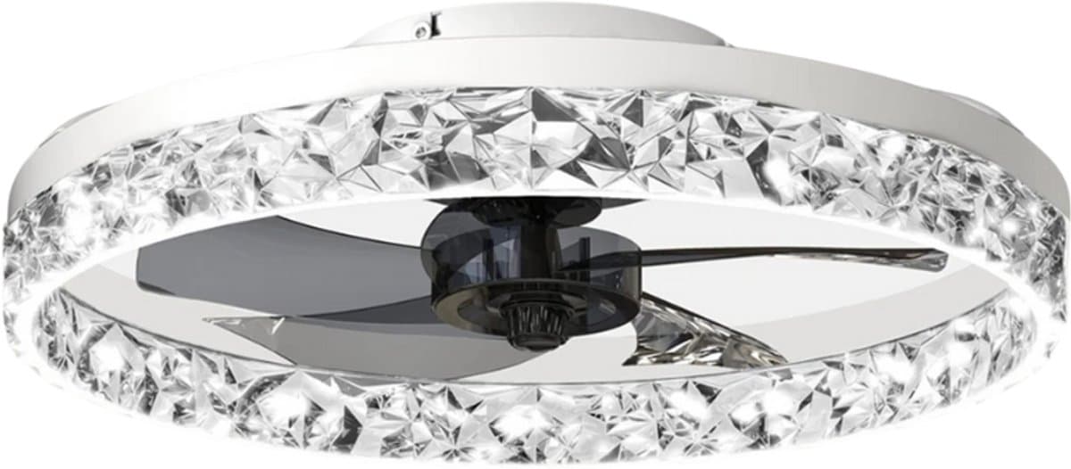 Livano Plafondventilator - Met Verlichting - Plafond Ventilator - Met Lamp - Plafonniere Met Ventilator - Met Licht - Wit — afbeelding 1