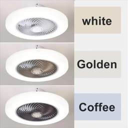 Bovista Plafondventilator - Met Verlichting - Plafond Ventilator - Met Lamp - Plafonniere Met Ventilator - Met Licht - Bruin - 58cm — thumbnail 2