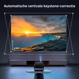 Mini Beamer - Film Projector met Bluetooth - Draagbare Beamer - 4K Kwaliteit - Zwart — thumbnail 2