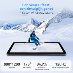 TABWEE Tablet T80 - 5G WiFi - Gemini AI - 12GB RAM - 128GB ROM - 6000 mAh - Android 15 - Bluetooth 5.0 - 1080P - Grijs — thumbnail 4