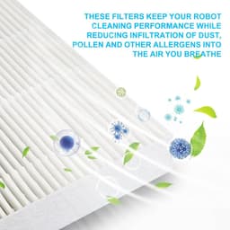 2 filters en 4 zijborstels, accessoire vervanging Geschikt voor Robot Medion E32 (MD 18510), E32 SW (MD 18503), MD16192, MD18500, MD18501, MD18600 — thumbnail 2