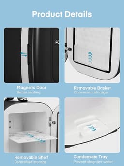 Lexium Mini Fridge for Drinks - Kleine Koelkast - Mini Koelkasten - Minibar - Mini Fridge - Mini Koelkast - Mini Koelkastje - — thumbnail 4
