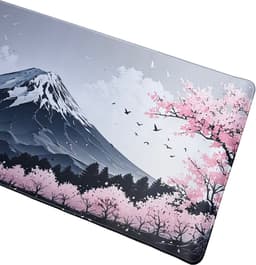 Muismat xxl - Fuji Blossom Roze - Gaming - 900 x 400 x 3 mm - Antislip — thumbnail 2
