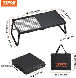 Mila Shop - Barbecue - Buiten koken - Grillen - Rek - Kampvuurgrill - Camping grill - Strand - Picknick - Zwart — thumbnail 1