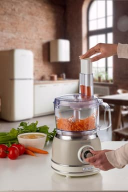 Ariete 1781/03 - Vintage food processor- 1000W - 2L inhoud - 2 snelheden - Beige — thumbnail 5