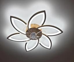 6 Sterren Plafondlamp Met Ventilator - Goud - Met Afstandsbediening - Smart lamp - Dimbaar Met App - 6 Standen Ventilator - Woonkamerlamp - Moderne lamp - Plafoniere — thumbnail 5