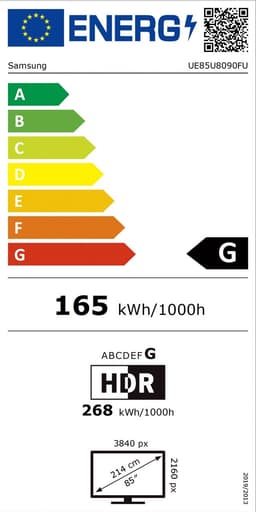 Samsung UE85U8090F - 85 inch - 4K LED - 2025 — thumbnail 2