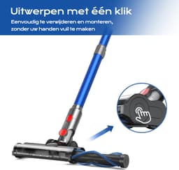 Ivormentico Steelstofzuiger Draadloos - 40000Pa - 450W - 50 Minuten - Groen LED - Upgradede Bodemborstel - Afneembare Batterij — thumbnail 3