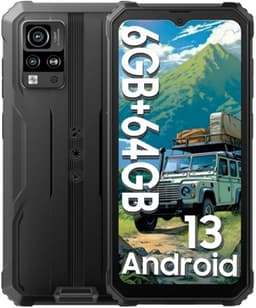 Blackview BV4800 - Robuuste Smartphone - 64GB - 6,56 inch - Dual 4G LTE - Android 13 - IP68 Waterdicht - NFC - GPS - Zwart — thumbnail 1