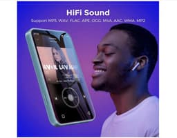 Mp3 speler met Bluetooth, 72 GB 4.0-inch mp3-mp4-speler met volledig touchscreen met WiFi-overdracht, draagbare HiFi Sound Walkman digitale muziekspeler met FM, recorder, browser (Groente) — thumbnail 5