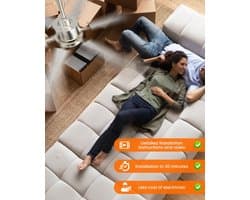 RFWR® Plafondventilator met verlichting 132 cm, dubbelzijdige vleugels, stille werking en afstandsbediening