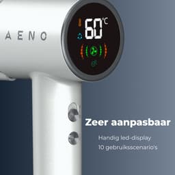 AENO Haardroger HD4, 1500W, Ionisator, LCD, 6+circulatiemodus Föhn Wit — thumbnail 4