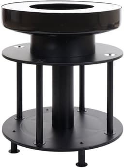 Vuurschaal met grill MCW-K95, vuurplaats-grill BBQ, grillplaat plank, staal roestvrij staal email Ø 56cm zwart — thumbnail 3